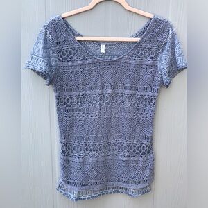 Blue Crochet Top